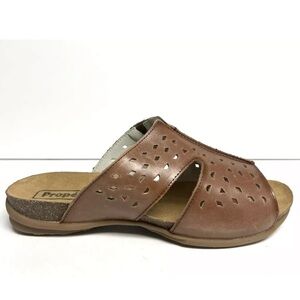 Propet Women’s Fiona Brown Wedge Sandals, Size 9 EEEE.